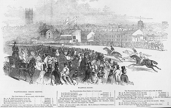 Warwick Races, from ''The Illustrated London News'', 12th April 1845 von English School