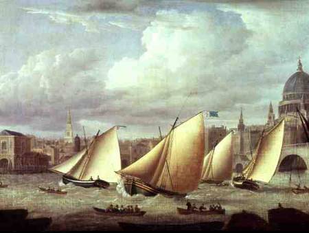 Yachts of the Cumberland Fleet starting at Blackfriars, London von English School