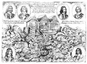 England's Ark Secured and the Enemies to the Parliament and Kingdom Overwhelmed, 1645-46 (engraving) 18th