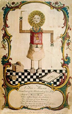 A freemason forged through the tools of his lodge 1754