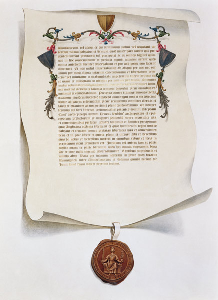 Facsimile edition of the Magna Carta, first published in 1225, 1816 (vellum) von English School, (19th century)
