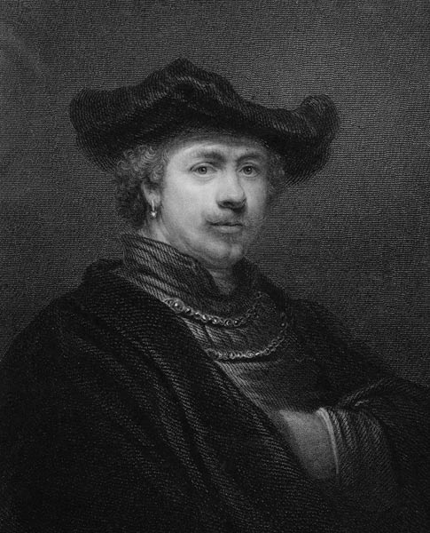 Rembrandt Harmens van Rijn from 'The Gallery of Portraits' von English School, (19th century)