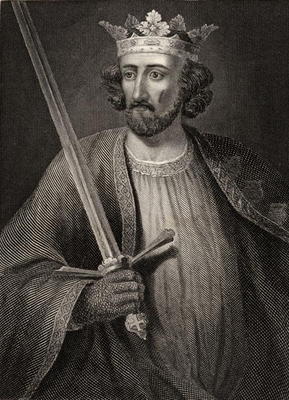 Edward I (1239-1307) King of England (engraving) von English School, (19th century)