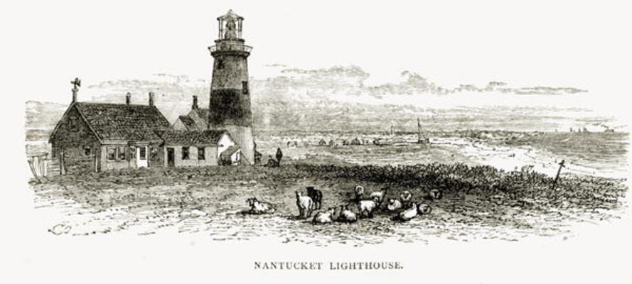 Nantucket Lighthouse, Massachusetts, c.1870, from 'American Pictures', published by The Religious Tr von English School, (19th century)