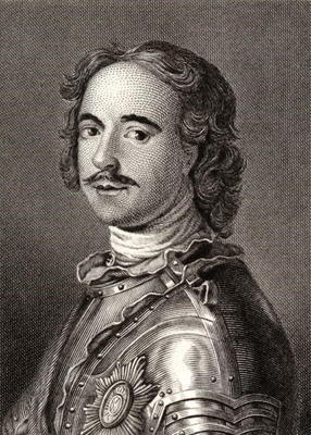 Peter I (1672-1725) Peter the Great, Tsar of Russia (engraving) von English School, (19th century)