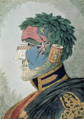 Portrait of a Noble Duke, cartoon of Arthur Wellesley, Duke of Wellington (1769-1852) pub. 1829 (etc von English School, (19th century)