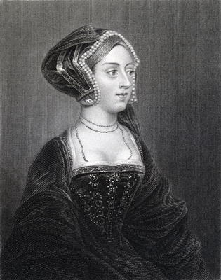 Portrait of Anne Boleyn (c.1507-36) from 'Lodge's British Portraits', 1823 (litho) von English School, (19th century)