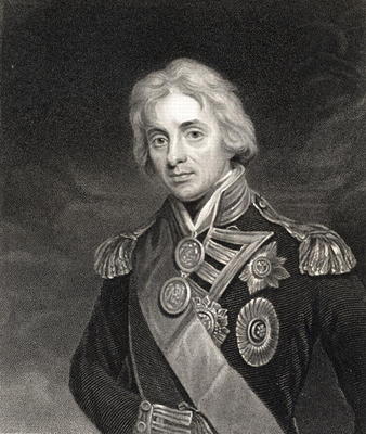 Portrait of Lord Horatio Nelson (1758-1805) (engraving) von English School, (19th century)