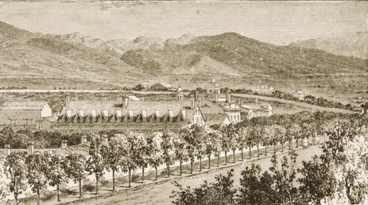 Residence of Brigham Young (1801-77) second President of the Mormon Church, Salt Lake City, Utah, fr von English School, (19th century)