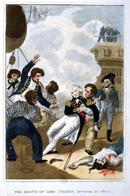 The Death of Lord Nelson (1758-1805) on 21st October 1805 von English School, (19th century)