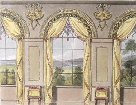 Dining room, plate 88 from Ackermann's Repository of Arts, published 1816 (colour litho) 1856