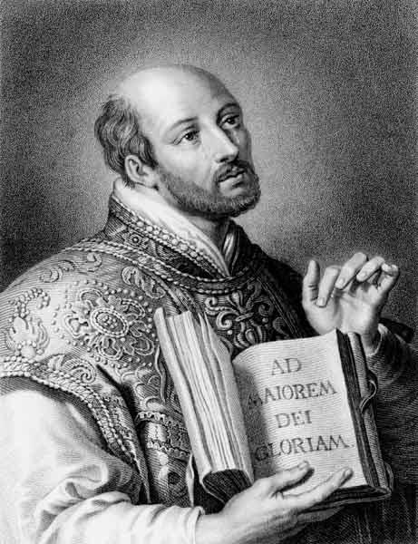 St. Ignatius of Loyola (1491-1556) from 'Gallery of Portraits', published in 1833 (engraving)