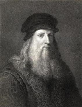 Leonardo da Vinci (1452-1519) engraving) 18th