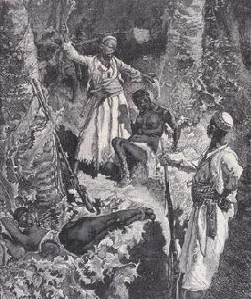 Murdering Slaves That Become Exhausted, from 'Heroes of the Dark Continent', c.1880 (engraving) 17th