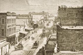 Street in Virginia City, Nevada, from 'American Pictures', published by The Religious Tract Society, 1835