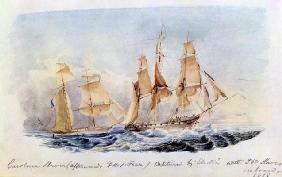 The Slaver 'Carolina' (afterwards HMS 'Fawn') captured in 1838 by the 'Electra' with 350 Slaves on B 1903