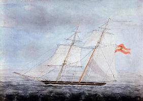 The Slaver 'Teresa', Taken by HMS 'Pelorus' on the Coast of Africa, 1832 (w/c on paper) 1752