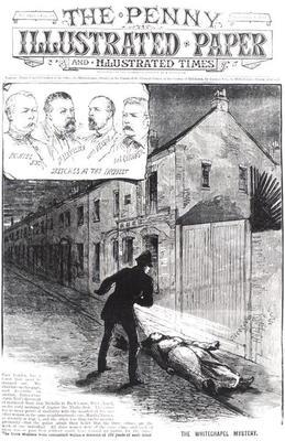The Whitechapel Mystery, from 'The Penny Illustrated Paper', 8th September 1888 (engraving) (b&w pho 19th