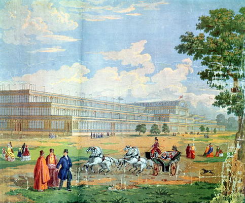 View of the Crystal Palace (colour lithograph) von English School, (19th century)