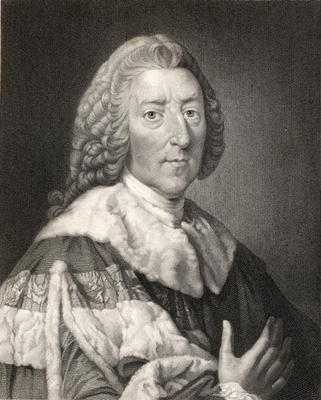 William Pitt the Elder (1708-78) 1st Earl of Chatham, from 'Gallery of E Portraits', published in 18 von English School, (19th century)