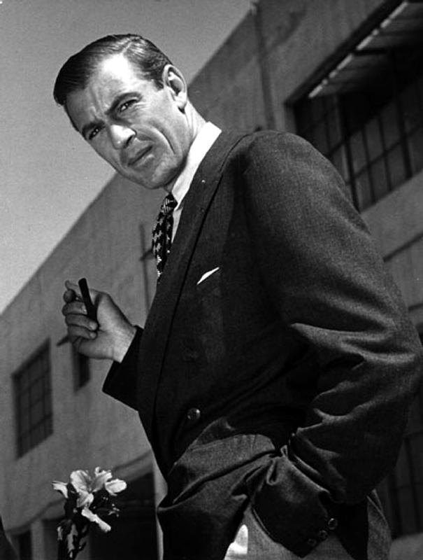 American Actor Gary Cooper smoking a pipe von English Celebrities Photographer