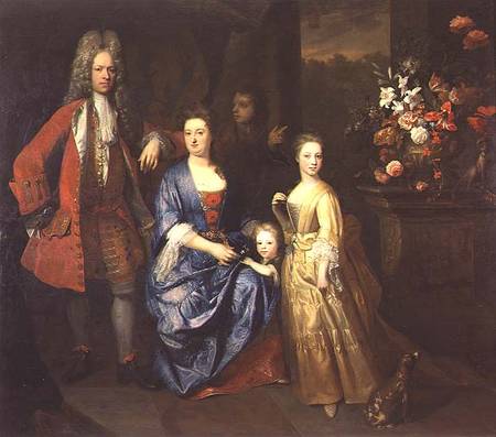 Colonel Andrew Bissett and his family von Enoch Seeman