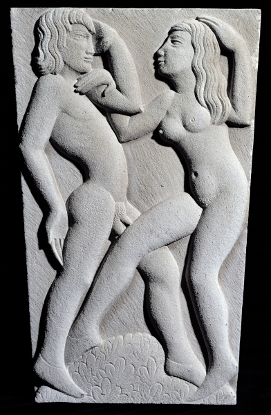 Dancing Couple (stone)  von Eric Gill
