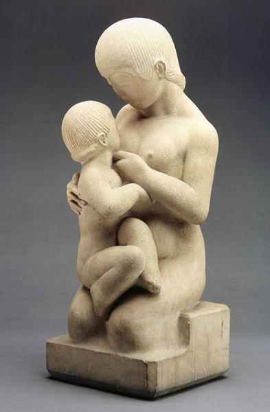 Madonna and Child, 1913 (Bath stone)  von Eric Gill