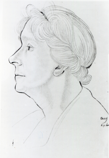 Mary Ethel Gill, 1940 (pencil & sanguine on paper)  von Eric Gill
