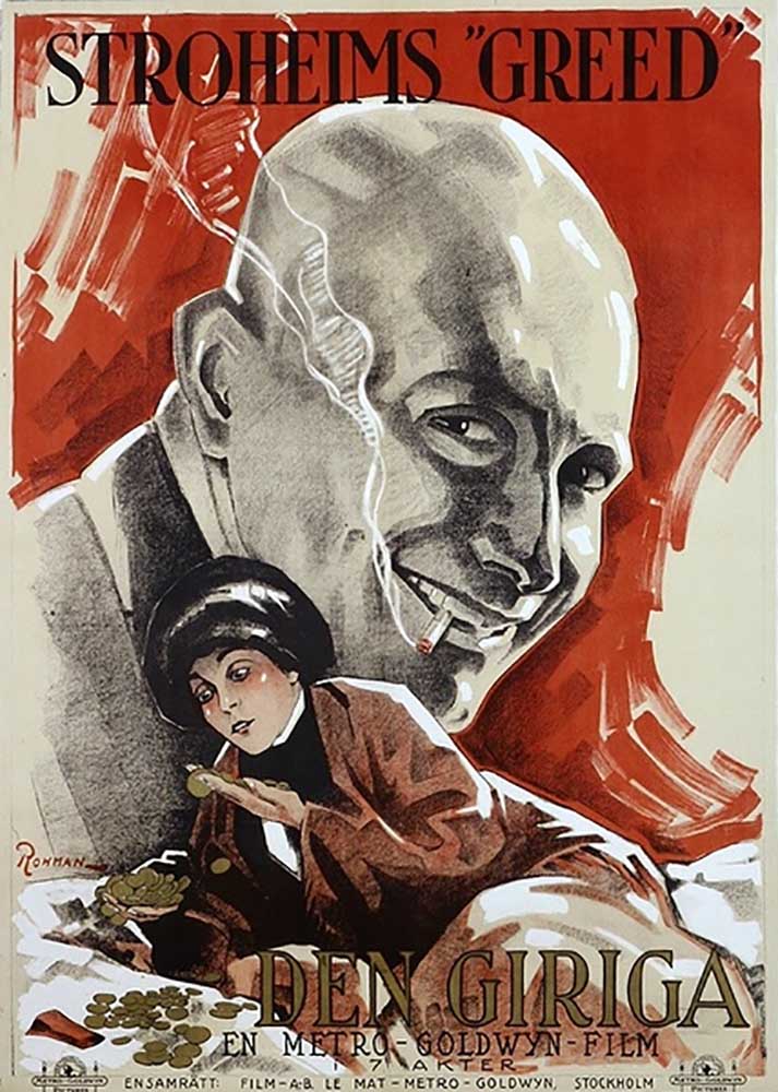 Werbung für Stroheims Gier, gedruckt von J. Olsens, Stockholm, um 1925 von Eric Rohman