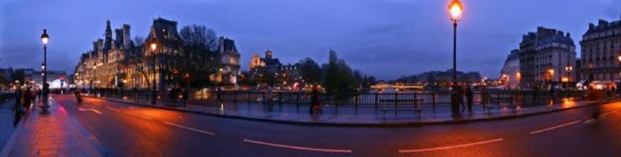 Paris Panorama zur blauen Stunde von Erich Teister