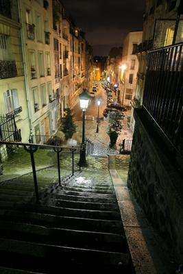 Treppen am Montmartre von Erich Teister