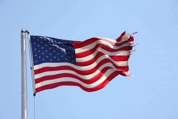 US-Flagge im Wind von Erich Teister