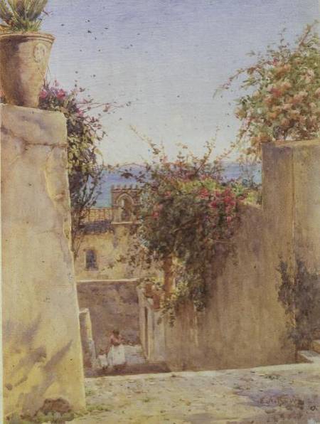 Street Scene Sicily von Ernest Arthur Rowe