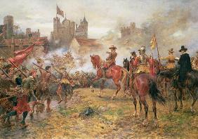 Cromwell at the Storming of Basing House, 1900 (oil on canvas) 15th-
