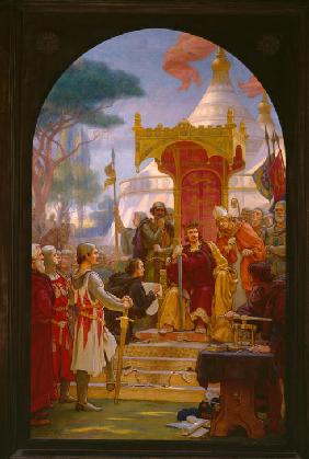 King John granting Magna Carta. König Johann I. Johann Ohneland (1167–1216; König ab 1199) besiegelt