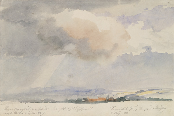 Wolkenstudie von Ernst Ferdinand Oehme