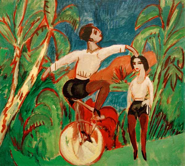 Einradfahrer von Ernst Ludwig Kirchner