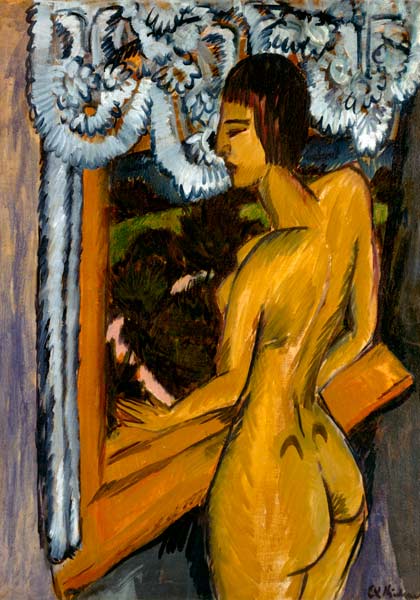 Brauner Akt am Fenster von Ernst Ludwig Kirchner