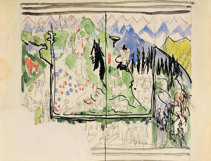 Das Leben (Gujer-Entwurf) von Ernst Ludwig Kirchner