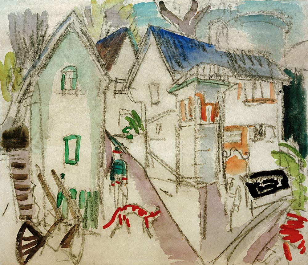 Dorfstraße im Taunus bei Königstein von Ernst Ludwig Kirchner