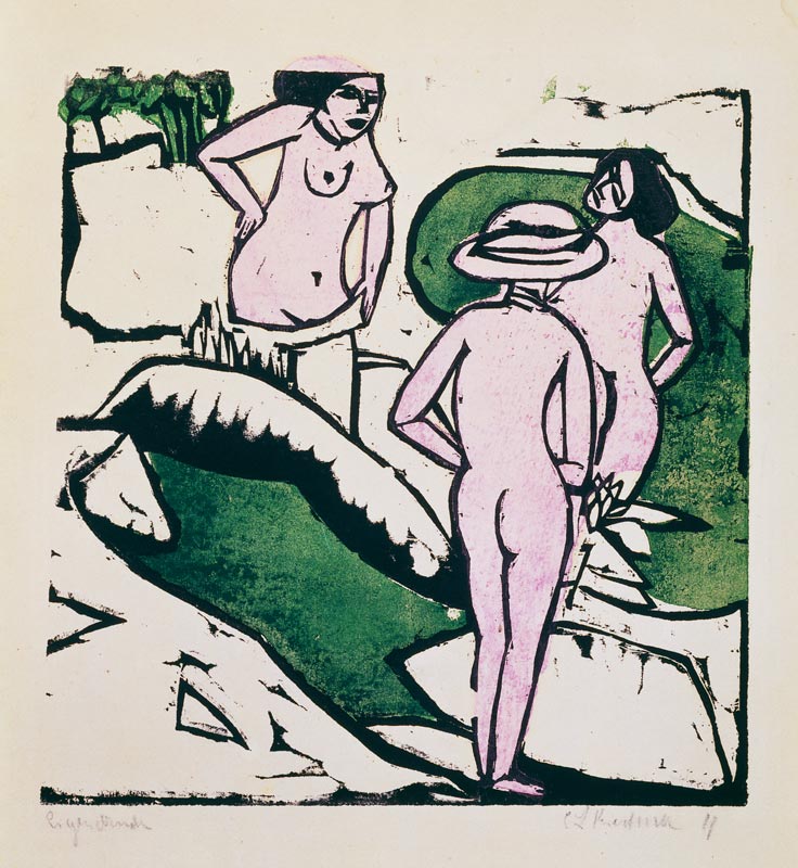 Drei badende Frauen von Ernst Ludwig Kirchner