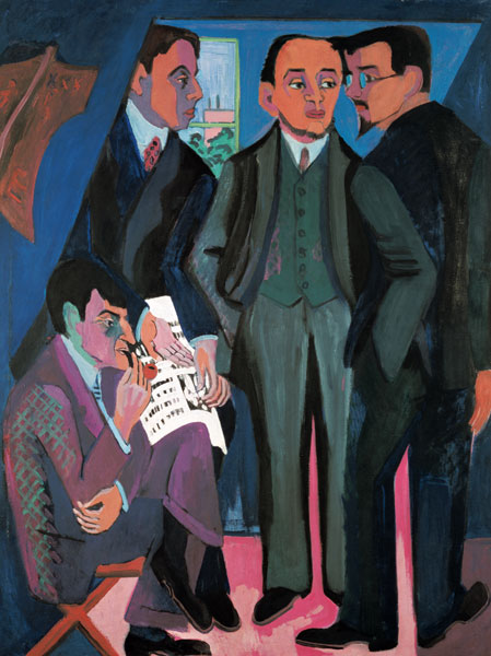 Eine Künstlergemeinschaft (Die Maler der Brücke) von Ernst Ludwig Kirchner