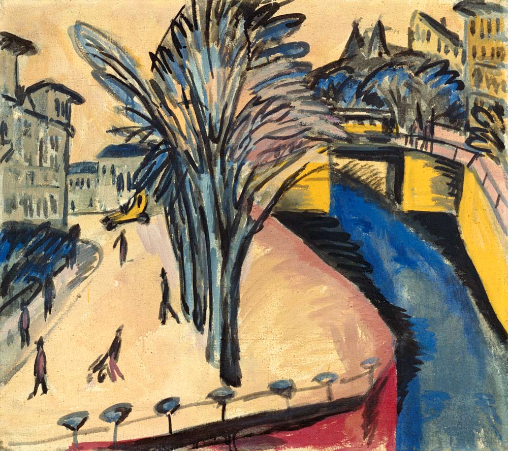 Gelbes Engelsufer, Berlin von Ernst Ludwig Kirchner