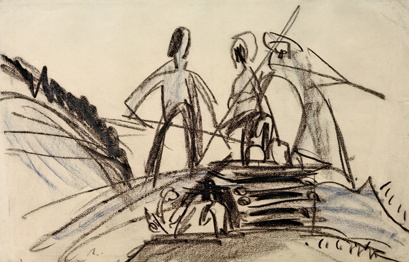 Heuende Bauern von Ernst Ludwig Kirchner