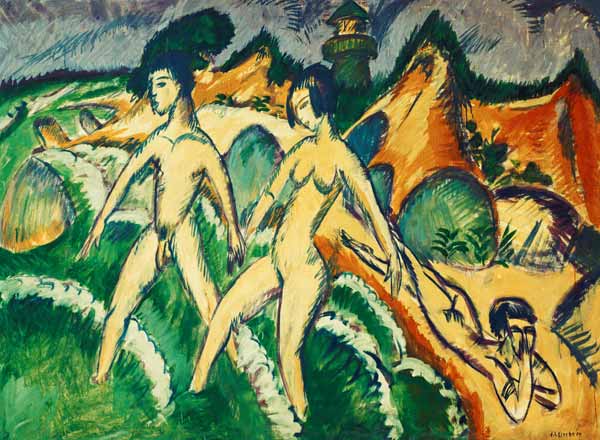 Ins Meer Schreitende von Ernst Ludwig Kirchner