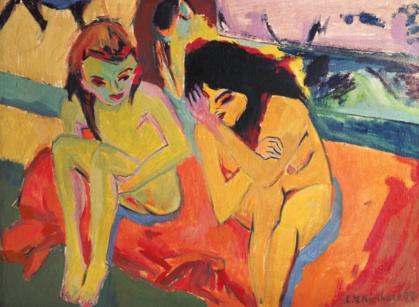 Zwei Mädchen von Ernst Ludwig Kirchner