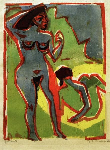 Badende Frauen (Moritzburg) von Ernst Ludwig Kirchner