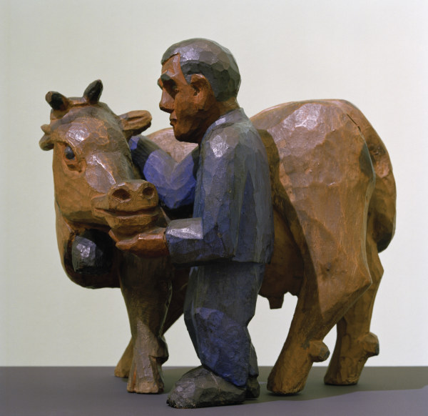 Bauer mit Kuh von Ernst Ludwig Kirchner