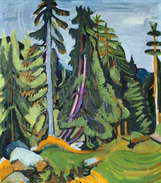 Bergwaldbäume von Ernst Ludwig Kirchner